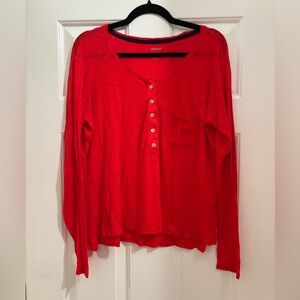 Aerie lightweight oversized Henley top - large